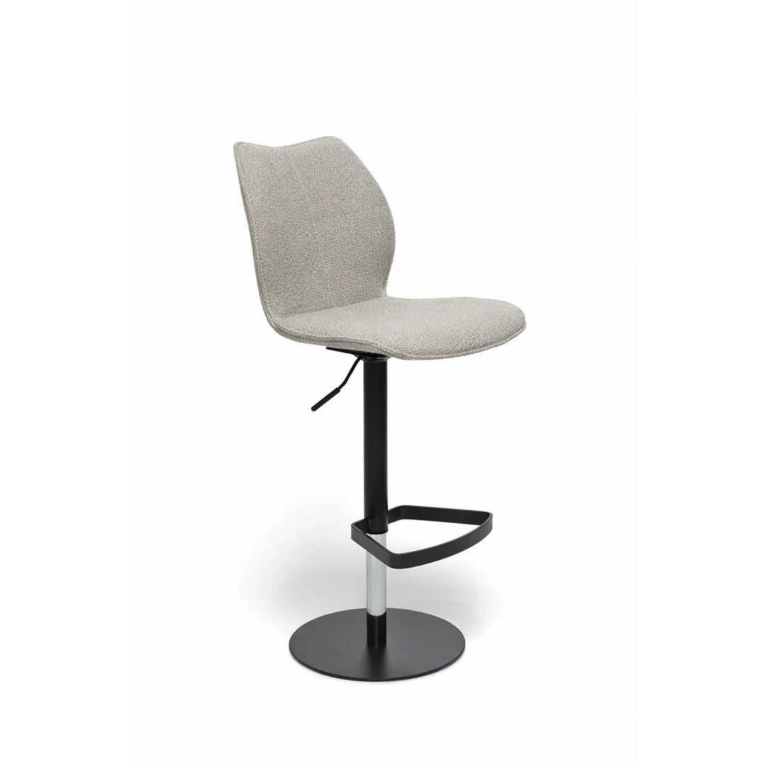 Kiq Beige Monza Adjustable Barstool - Black