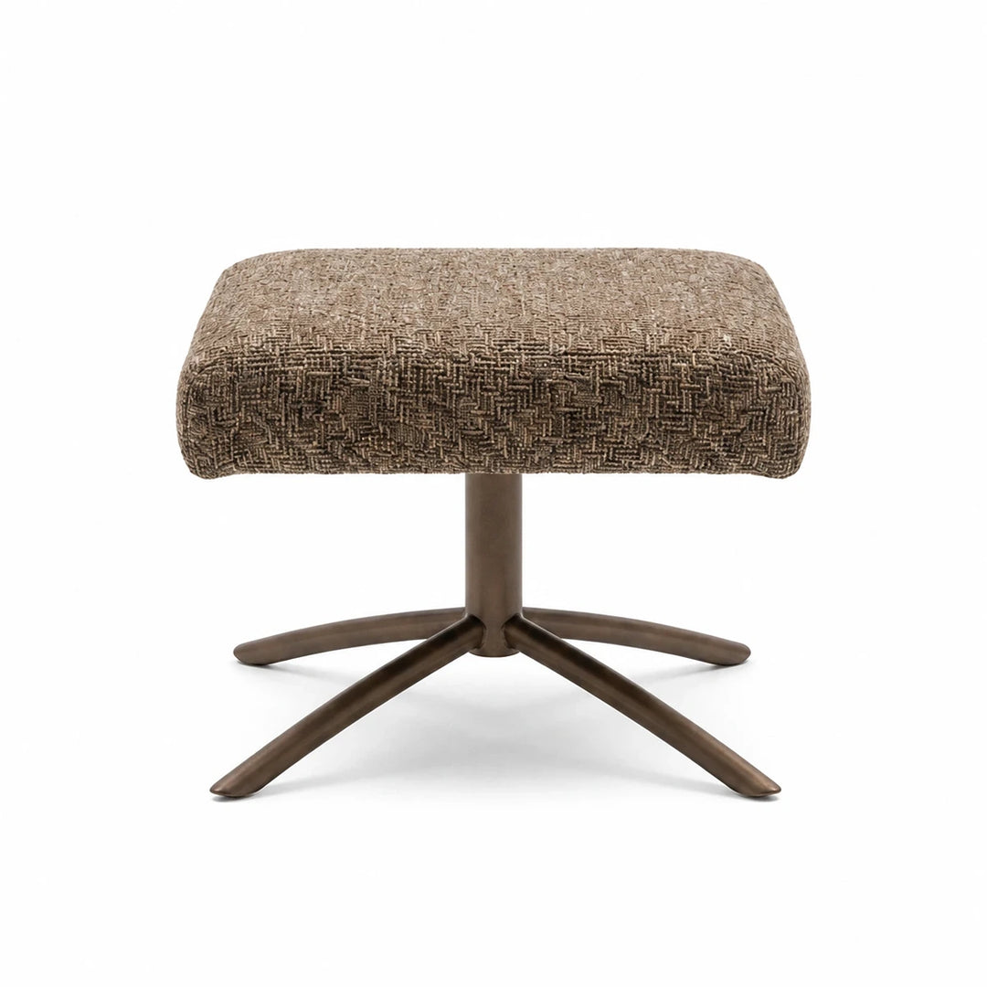 Layla Taupe Monza Footstool - Anodic Brown