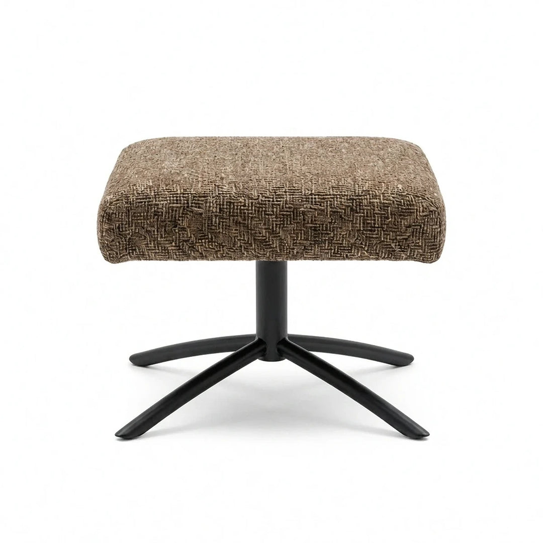 Layla Taupe Monza Footstool - Black