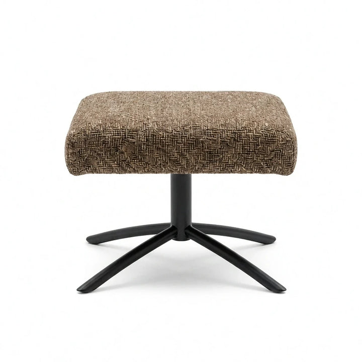 Layla Taupe Monza Footstool - Black