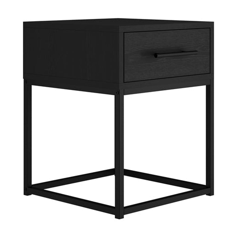 O&Co Reign Bedside Cabinet in Matte Black