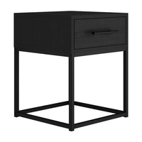 O&Co Reign Bedside Cabinet in Matte Black