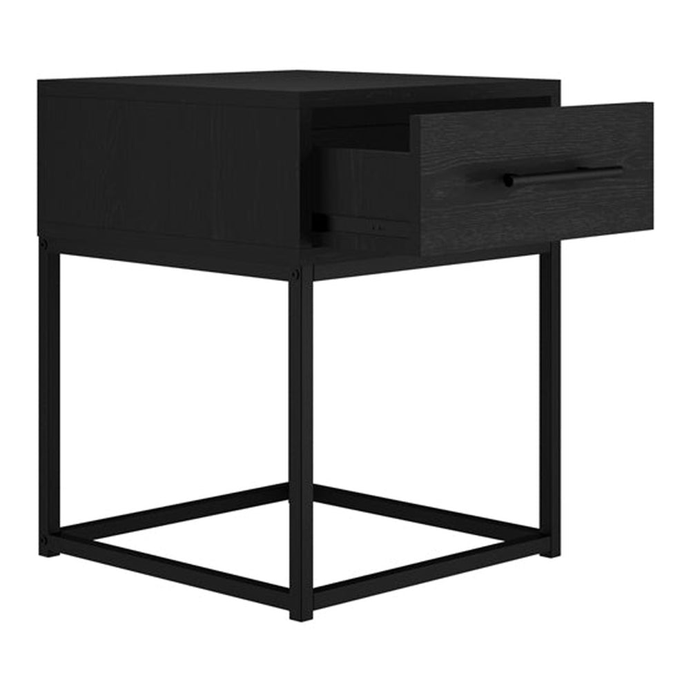 O&Co Reign Bedside Cabinet in Matte Black