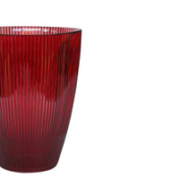 Ivyline Tall Ribbed Vase in Burgundy