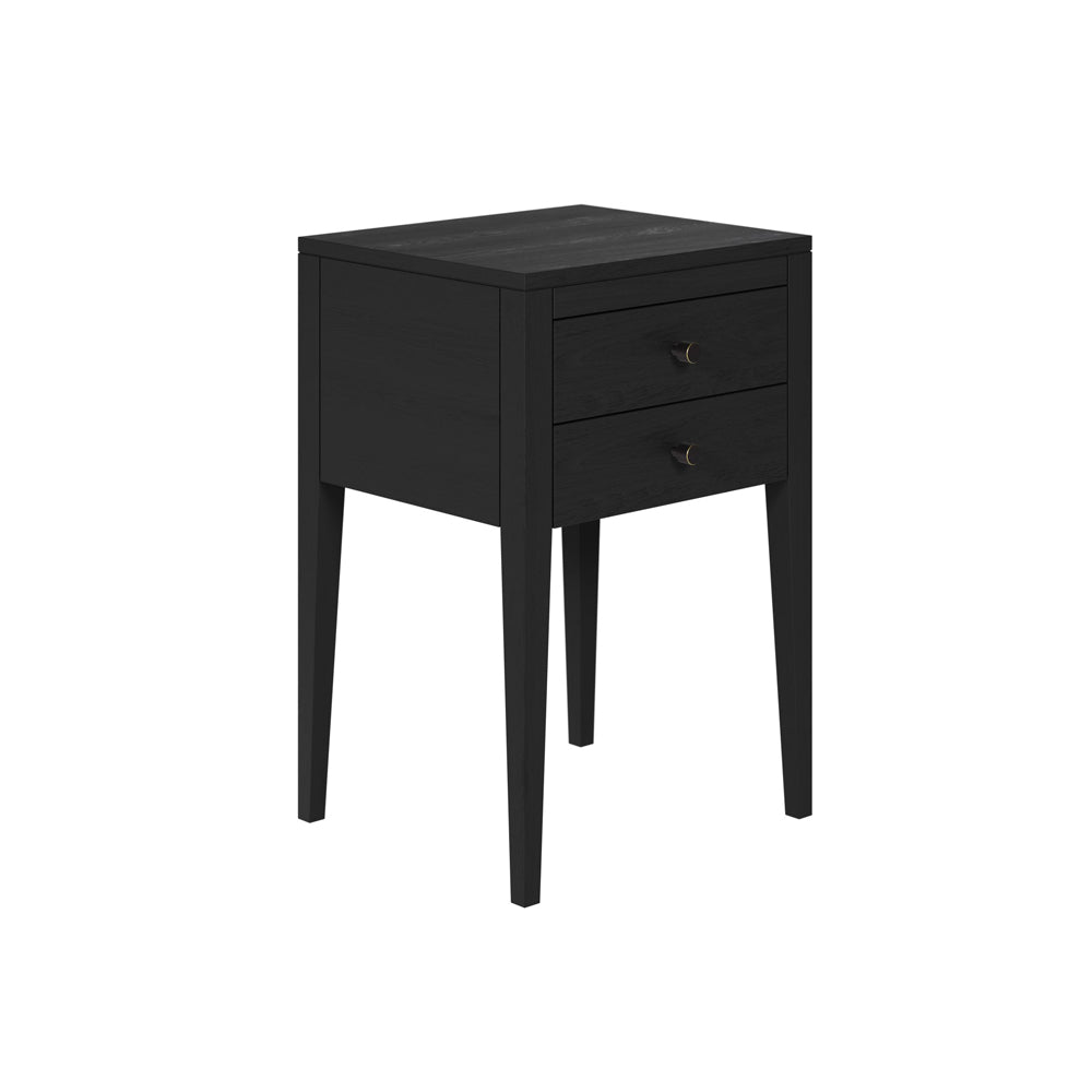 Radford 2 Drawer Bedside Table - Black DIDesigns 2