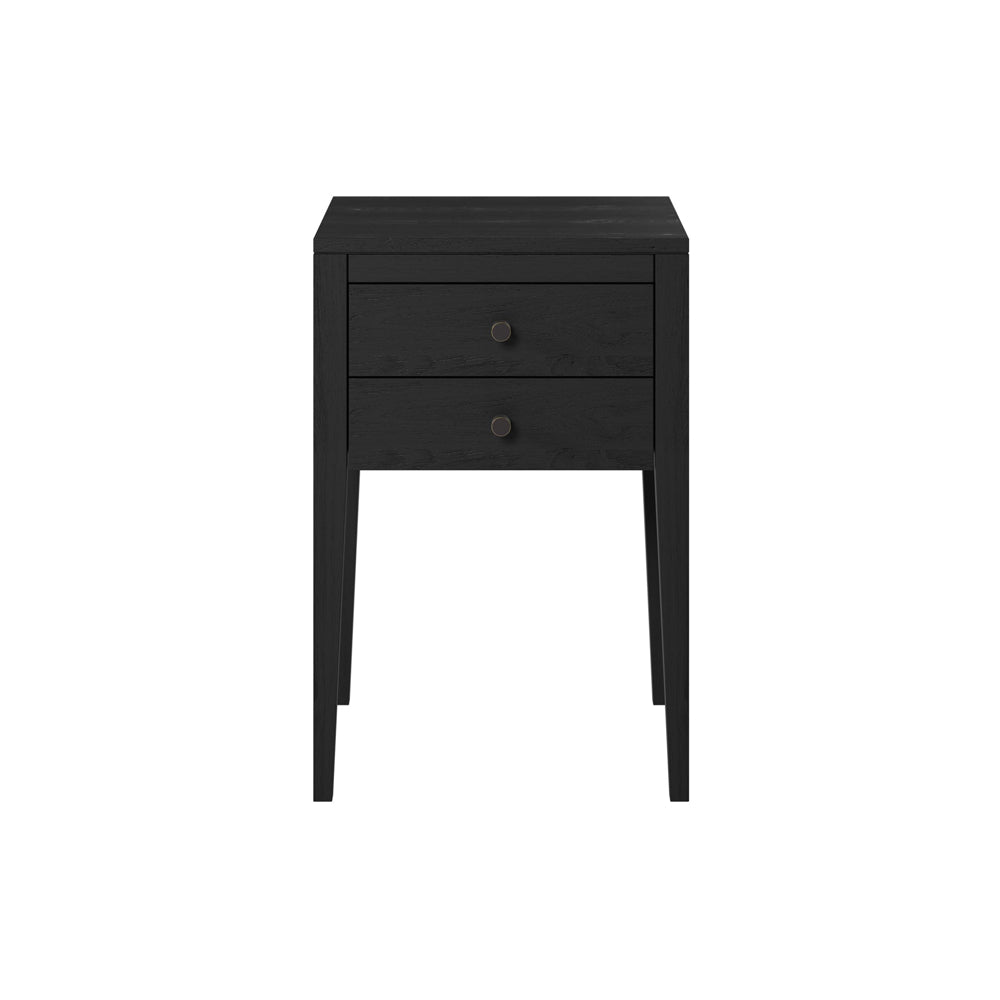 DI Designs Radford Bedside Table 2 Drawers - Black