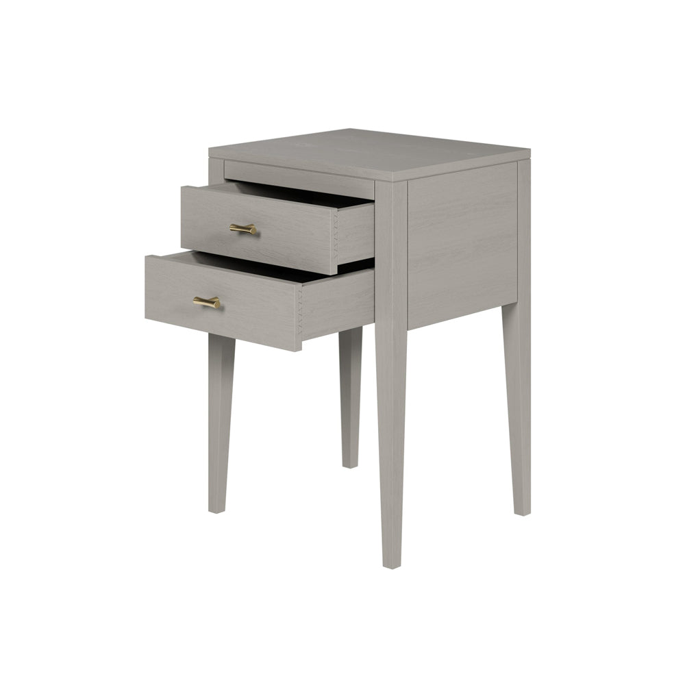 DI Designs Radford Bedside Table 2 Drawers - Grey