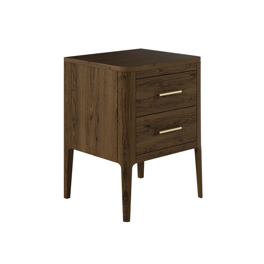 DI Designs Abberley Bedside Table 2 Drawers - Brown