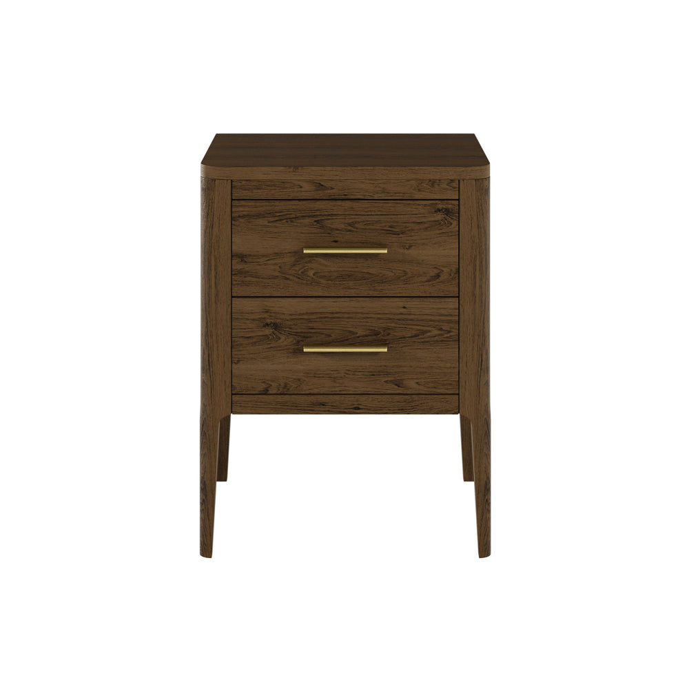 DI Designs Abberley Bedside Table 2 Drawers - Brown