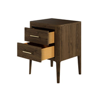 DI Designs Abberley Bedside Table 2 Drawers - Brown