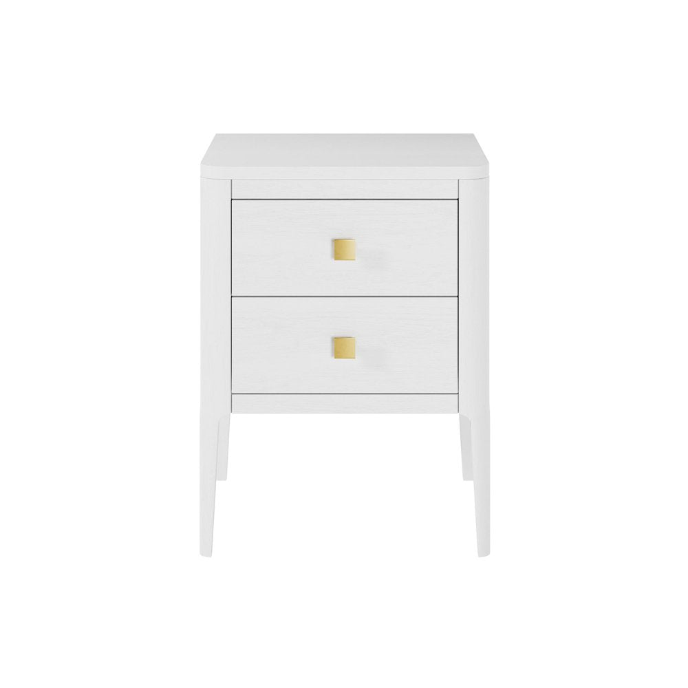 DI Designs Abberley Bedside Table 2 Drawers - White