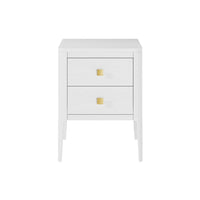 DI Designs Abberley Bedside Table 2 Drawers - White