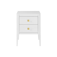 DI Designs Abberley Bedside Table 2 Drawers - White