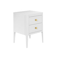 DI Designs Abberley Bedside Table 2 Drawers - White