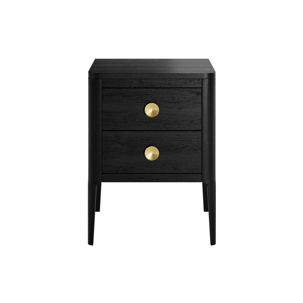 DI Designs Abberley Bedside Table 2 Drawers - Black