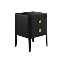 DI Designs Abberley Bedside Table 2 Drawers - Black