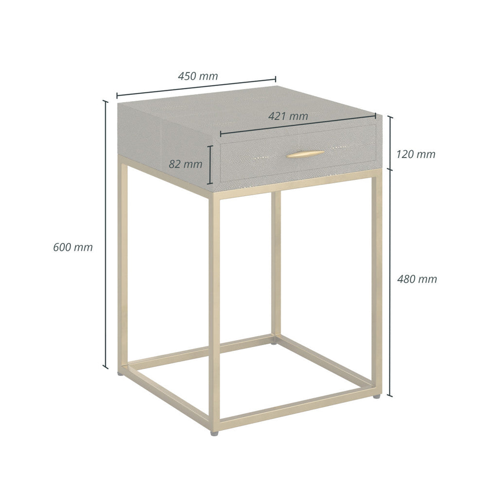 Hampton Bedside - Grey Shagreen DIDesigns 10