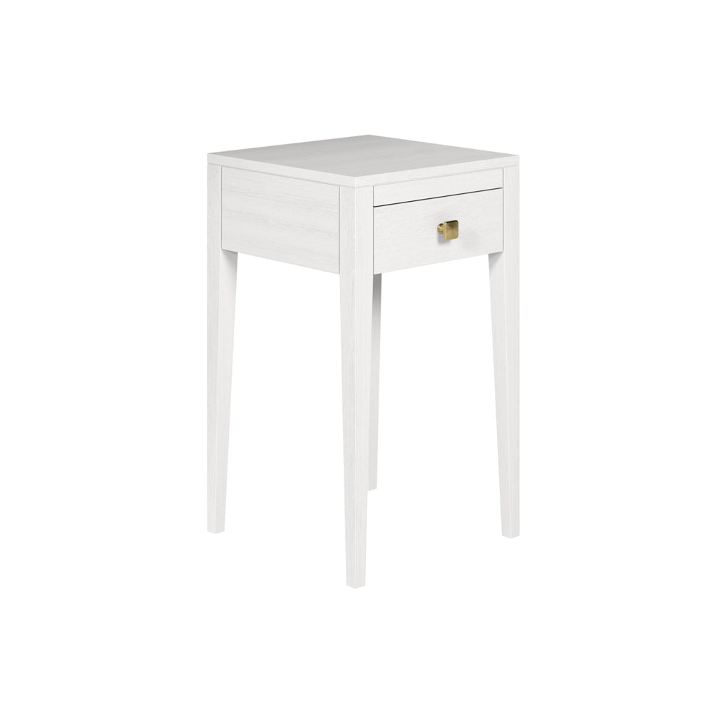 DI Designs Radford Bedside Table 1 Drawer - White