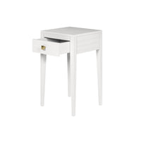 DI Designs Radford Bedside Table 1 Drawer - White