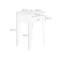 DI Designs Radford Bedside Table 1 Drawer - White