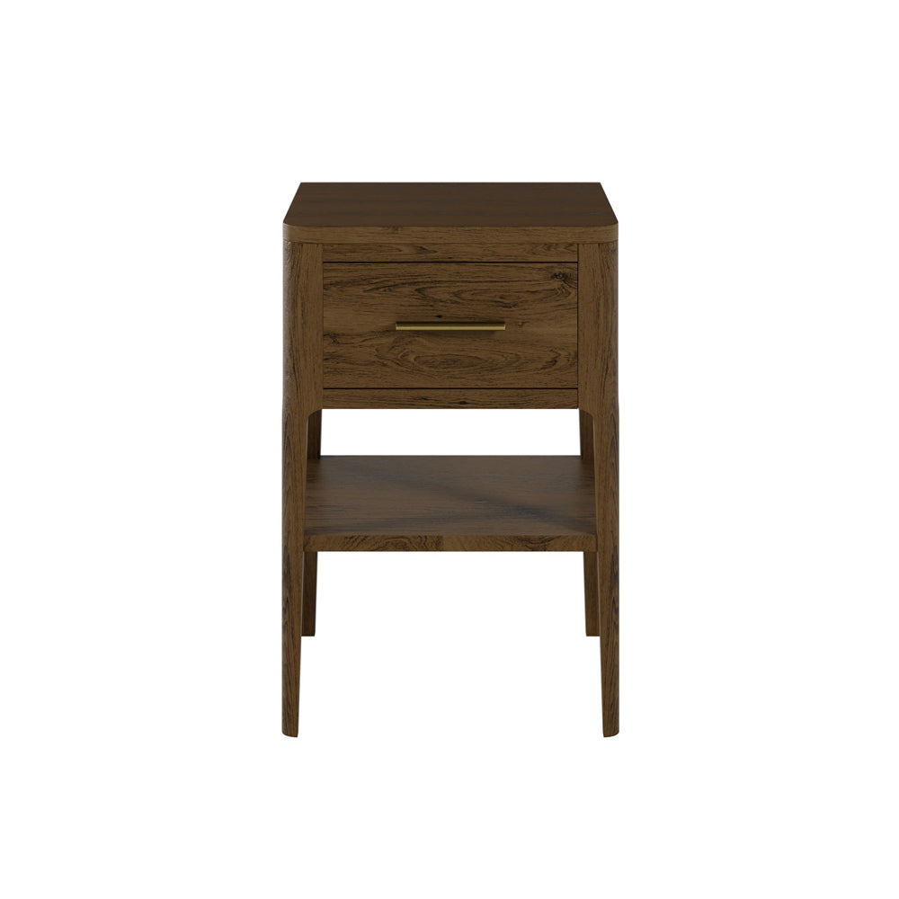 DI Designs Abberley Bedside Table 1 Drawer - Brown