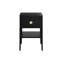 DI Designs Abberley Bedside Table 1 Drawer - Black