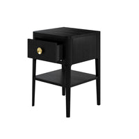 DI Designs Abberley Bedside Table 1 Drawer - Black