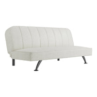 O&Co Arlington Sofa Bed in Ivory Boucle & Matte Black