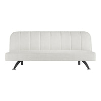 O&Co Arlington Sofa Bed in Ivory Boucle & Matte Black