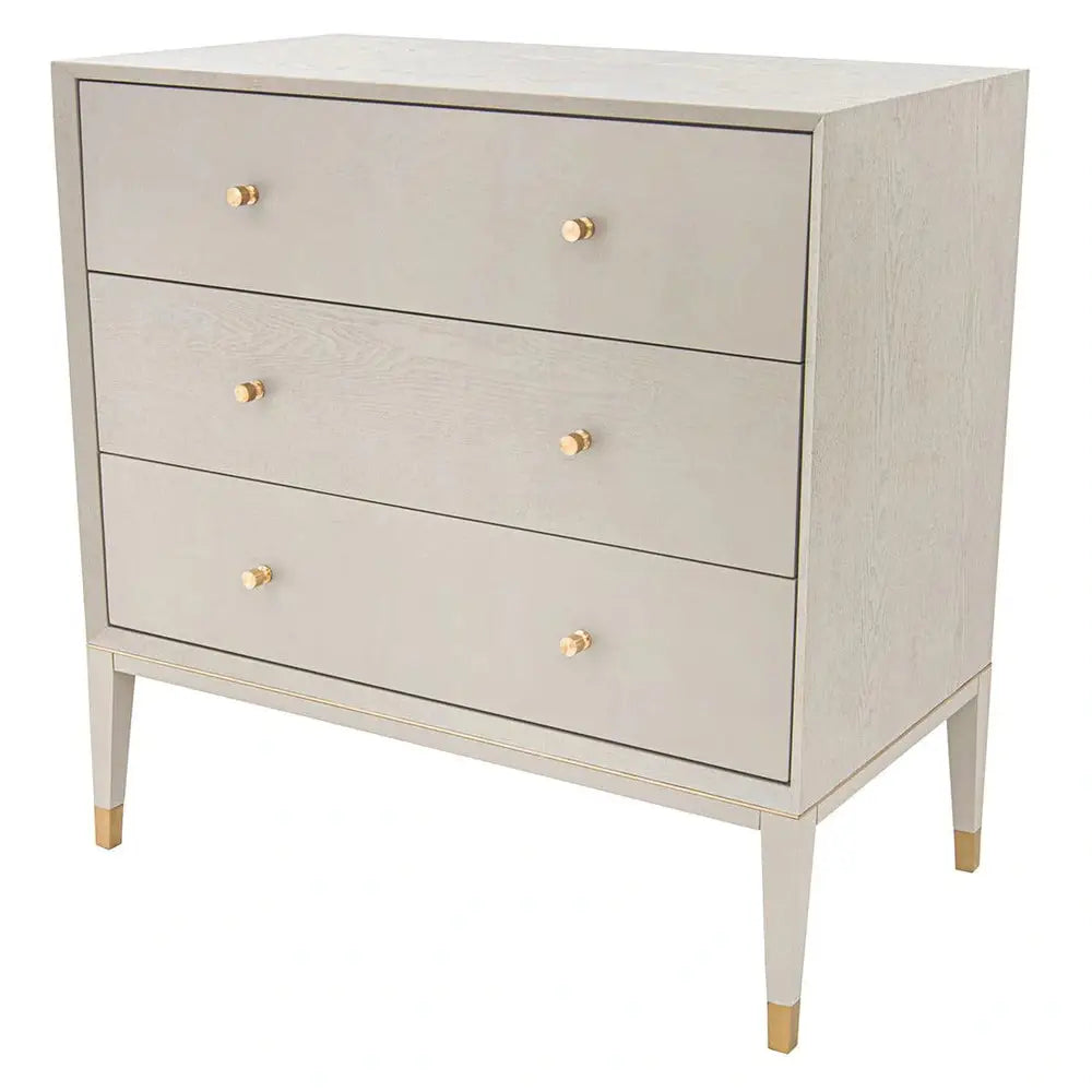 RV Astley Bayeux 3 Drawers Chest of Drawer Ceramic Grey Olivia's