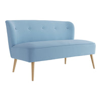 O&Co Cotswold 2 Seater Sofa in Cornflour Blue & Smoked Wood