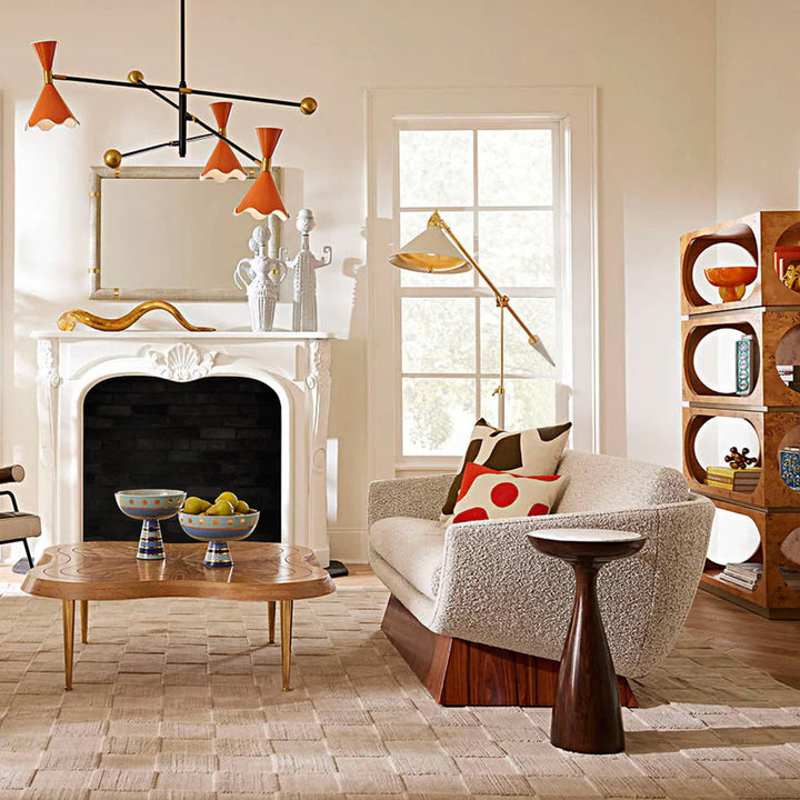 Ripple Articulating Chandelier - Orange & Black Design Maven 6
