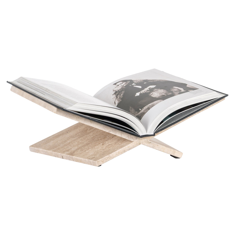 Belice Travertine Book Stand - Beige Richmond 2