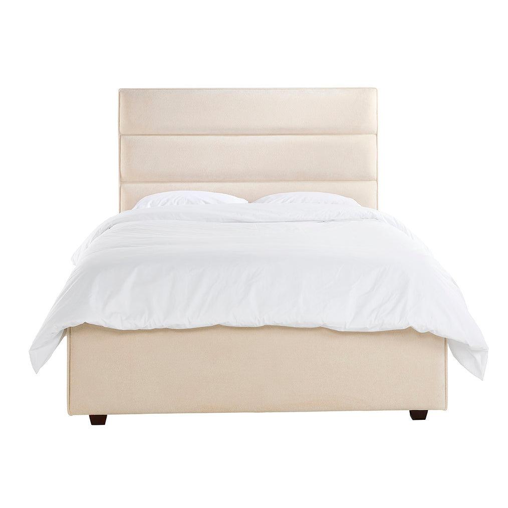 Bethany Luxury Panelled Upholstered Bed - Cream Home of Beds 1