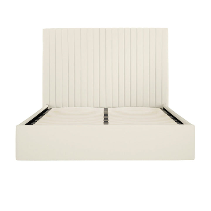 Palma Tall Ottoman Upholstered Bed - Cream