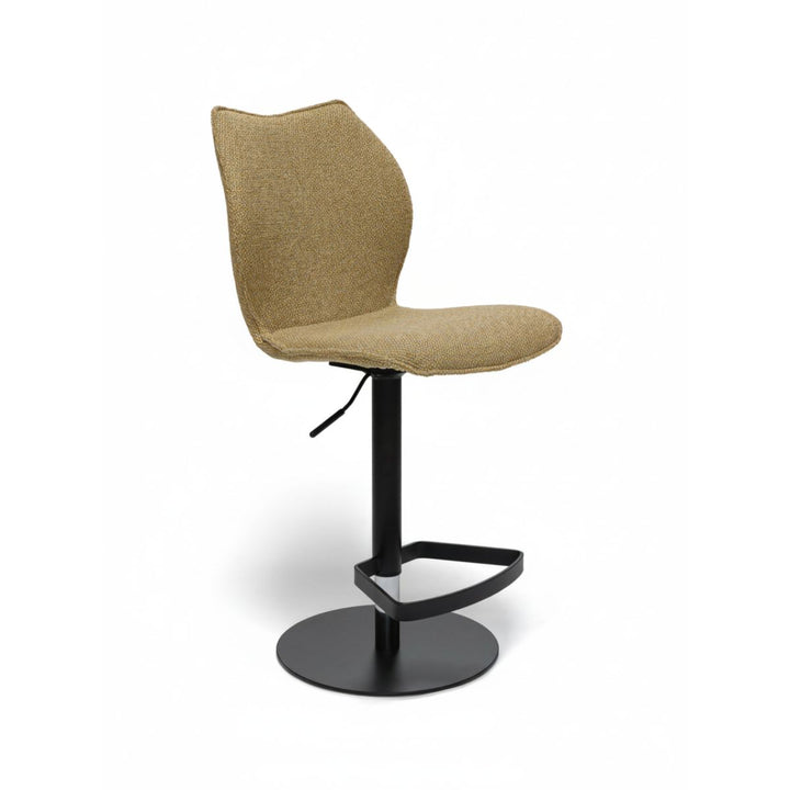 Kiq Mustard Monza Melange Adjustable Barstool - Black