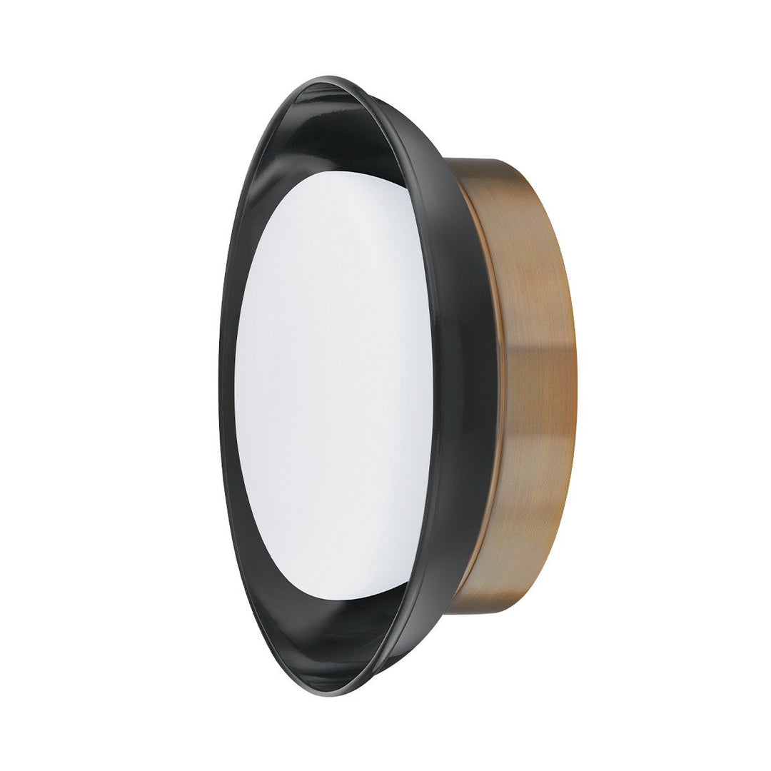 Arnie 2 Light Flush Mount - Patina Brass & Gloss Black Hudson Valley Lighting 4