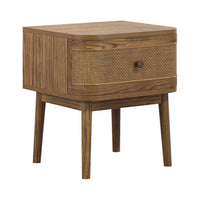 O&Co Creek Bedside Cabinet in Smoked Wood