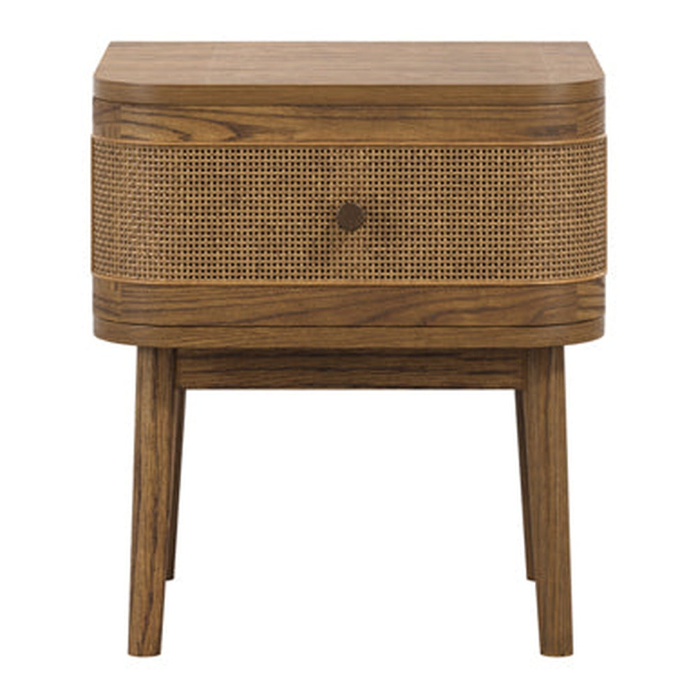 O&Co Creek Bedside Cabinet in Smoked Wood