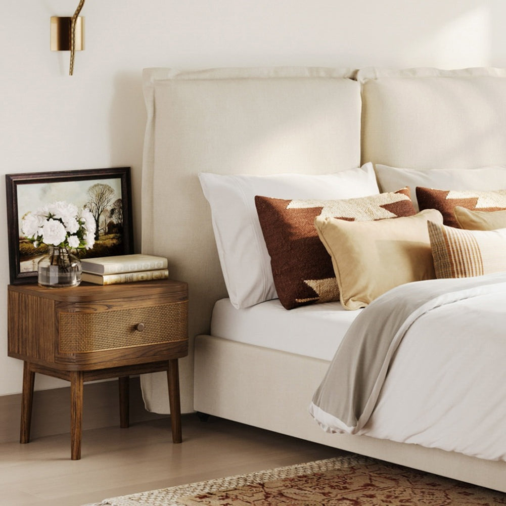 Creek Bedside Cabinet - Smoked Wood LPD Home 3