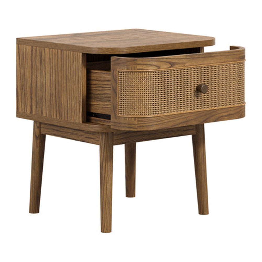 O&Co Creek Bedside Cabinet in Smoked Wood