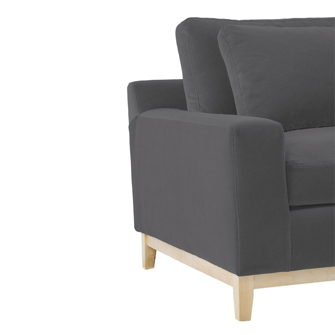 Leonore Sofa - Dark Grey Cotton Velvet