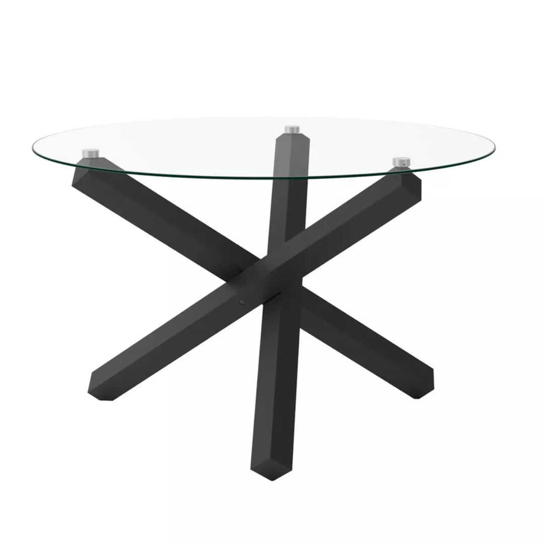 Cowley Glass Dining Table - Black