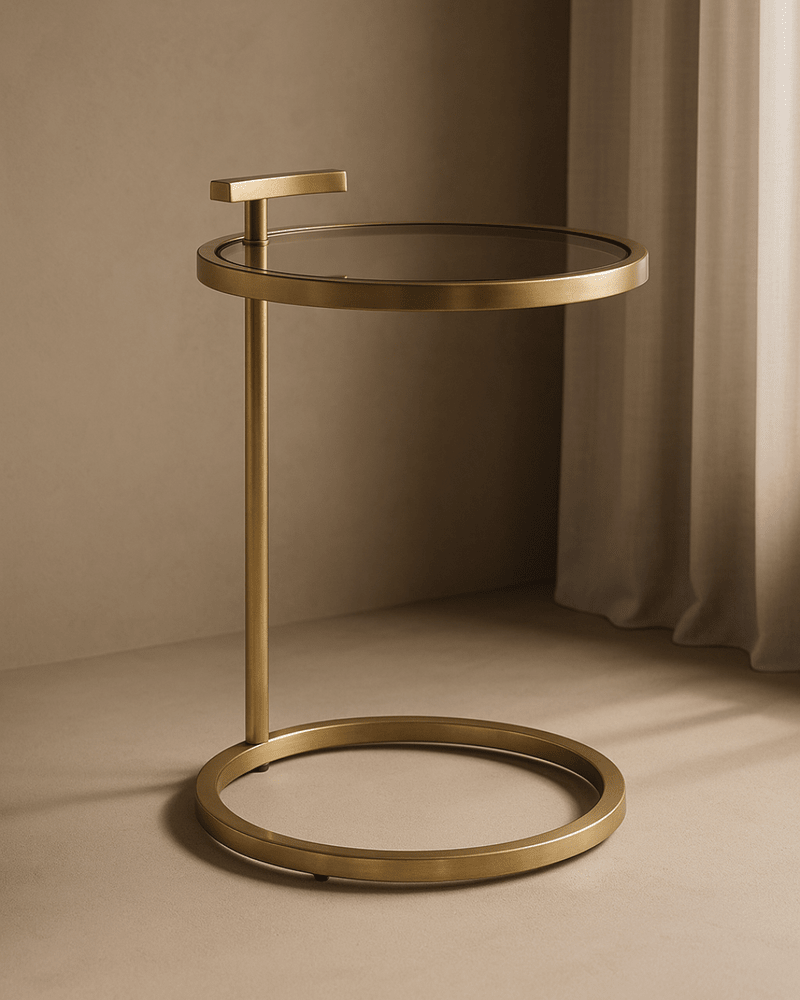 Caroll Round Side Table - Gold Tommy Franks 2
