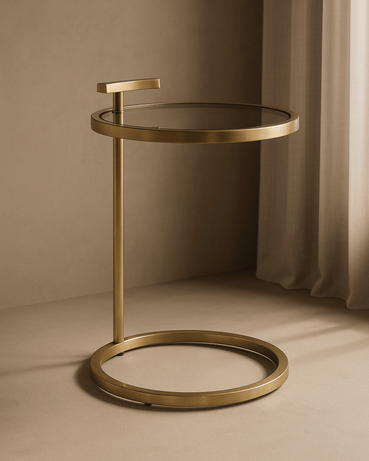 Caroll Round Side Table - Gold Tommy Franks 2