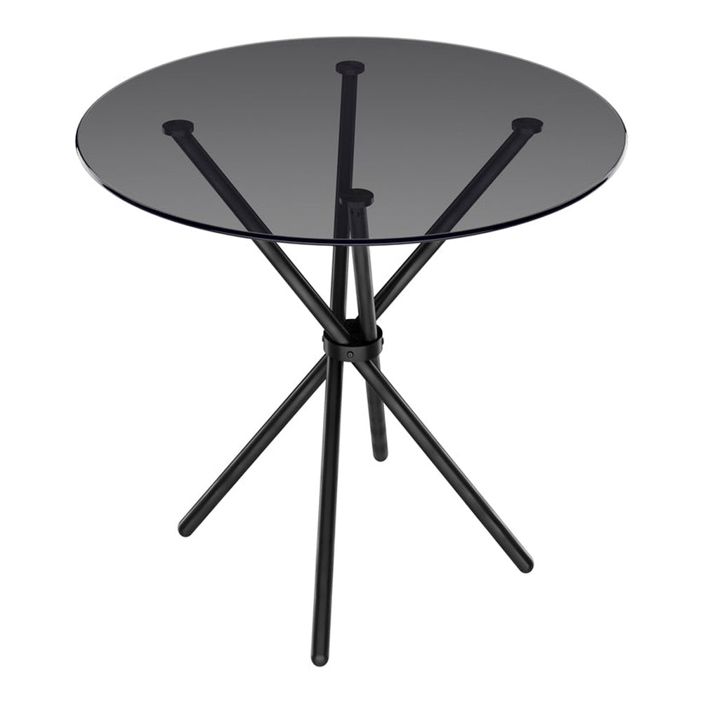 Maison Round Dining Table - Smoked Wood & Black LPD Home 1