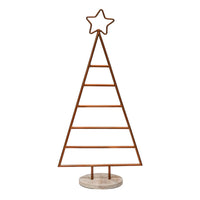 Ivyline Copper Christmas Tree with Star in Iron