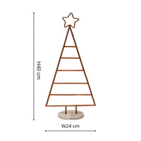 Ivyline Copper Christmas Tree with Star in Iron