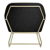 O&Co Theodore Armchair in Black Velvet & Gold