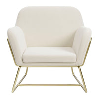 O&Co Theodore Armchair in Cream Velvet & Gold